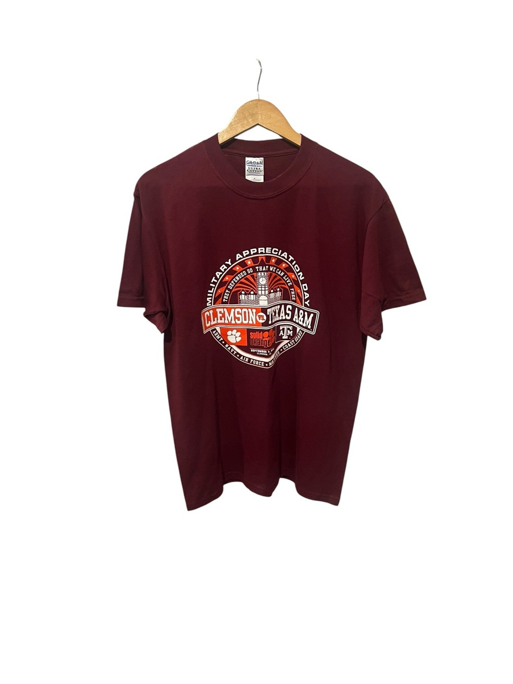 RARE Clemson Texas A&M Military Appreciation Day Collectible TShirt Sept 2005